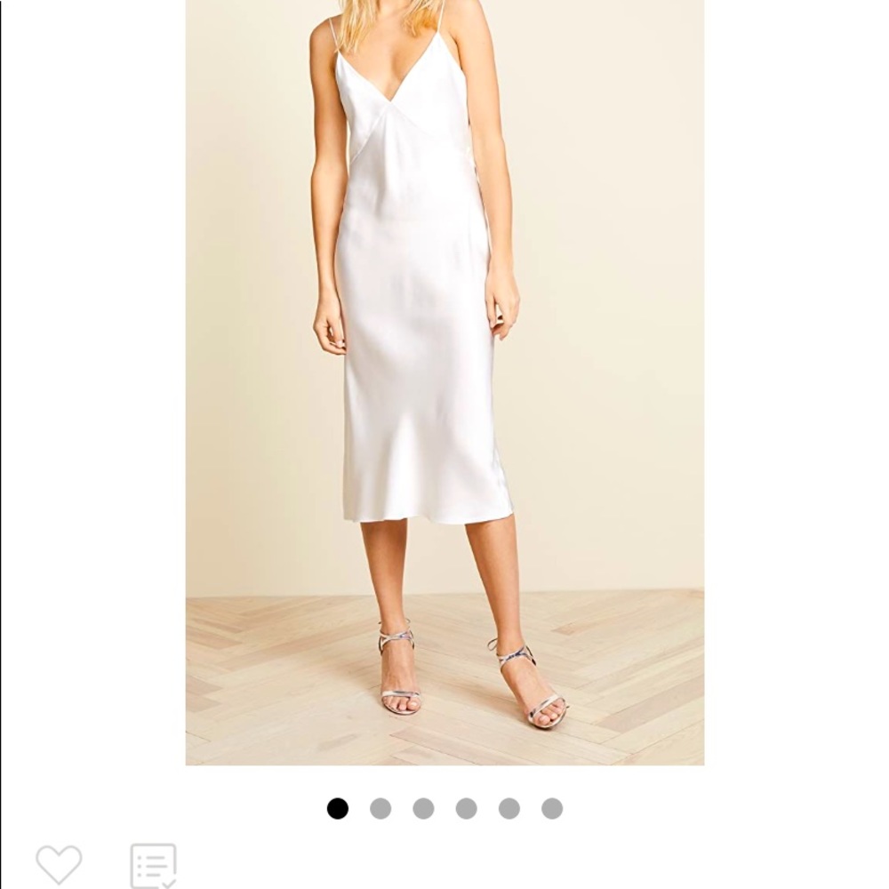 Olivia von Halle white slip dress